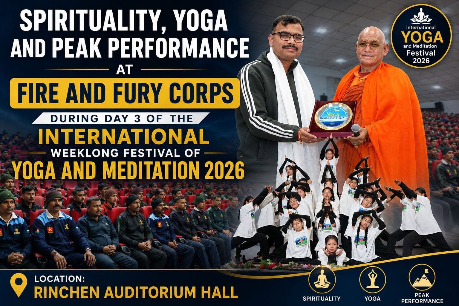𝐒𝐩𝐢𝐫𝐢𝐭𝐮𝐚𝐥𝐢𝐭𝐲, 𝐘𝐨𝐠𝐚 𝐚𝐧𝐝 𝐏𝐞𝐚𝐤 𝐏𝐞𝐫𝐟𝐨𝐫𝐦𝐚𝐧𝐜𝐞 𝐝𝐢𝐬𝐜𝐮𝐬𝐬𝐞𝐝 𝐚𝐭 𝐅𝐢𝐫𝐞 𝐚𝐧𝐝 𝐅𝐮𝐫𝐲 𝐂𝐨𝐫𝐩𝐬 𝐝𝐮𝐫𝐢𝐧𝐠 𝐃𝐚𝐡 3 𝐨𝐟 𝐭𝐡𝐞 𝐈𝐧𝐭𝐞𝐫𝐧𝐚𝐭𝐢𝐨𝐧𝐚𝐥 𝐅𝐞𝐬𝐭𝐢𝐯𝐚𝐥 𝐨𝐟 𝐘𝐨𝐠𝐚 𝐚𝐧𝐝 𝐌𝐞𝐝𝐢𝐭𝐚𝐭𝐢𝐨𝐧 2026