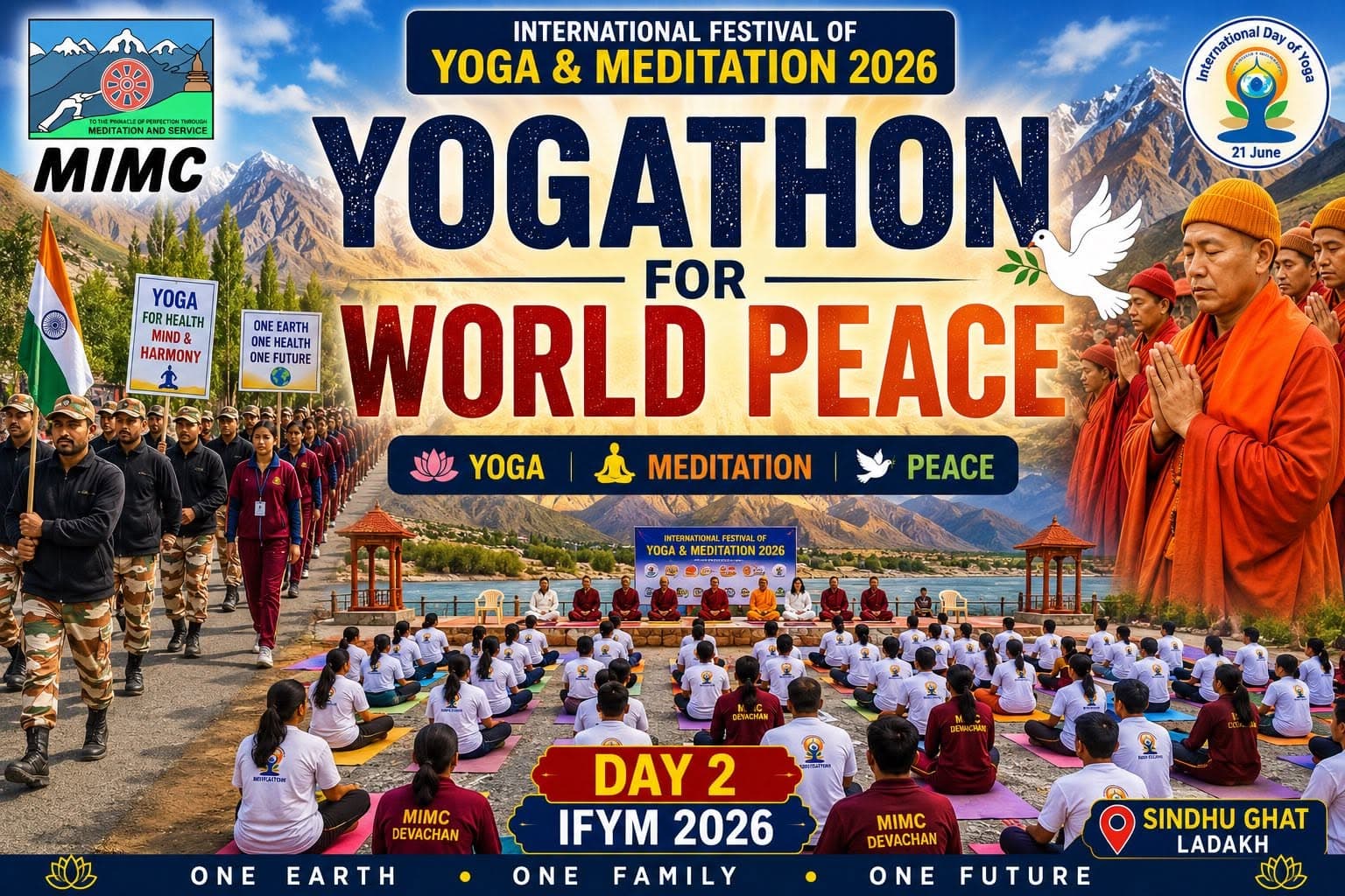 𝗬𝗼𝗴𝗮𝘁𝗵𝗼𝗻, 𝗬𝗼𝗴𝗮 𝗦𝗲𝘀𝘀𝗶𝗼𝗻 𝗮𝗻𝗱 𝗣𝗿𝗮𝘆𝗲𝗿𝘀 𝗳𝗼𝗿 𝗪𝗼𝗿𝗹𝗱 𝗣𝗲𝗮𝗰𝗲 𝗠𝗮𝗿𝗸 𝗦𝗲𝗰𝗼𝗻𝗱 𝗗𝗮𝘆 𝗢𝗳 𝗜𝗻𝘁𝗲𝗿𝗻𝗮𝘁𝗶𝗼𝗻𝗮𝗹 𝗙𝗲𝘀𝘁𝗶𝘃𝗮𝗹 𝗢𝗳 𝗬𝗼𝗴𝗮 𝗔𝗻𝗱 𝗠𝗲𝗱𝗶𝘁𝗮𝘁𝗶𝗼𝗻 𝟮𝟬𝟮𝟲